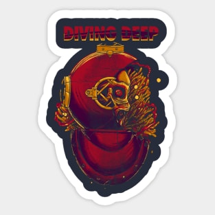 Diving Deep Sticker